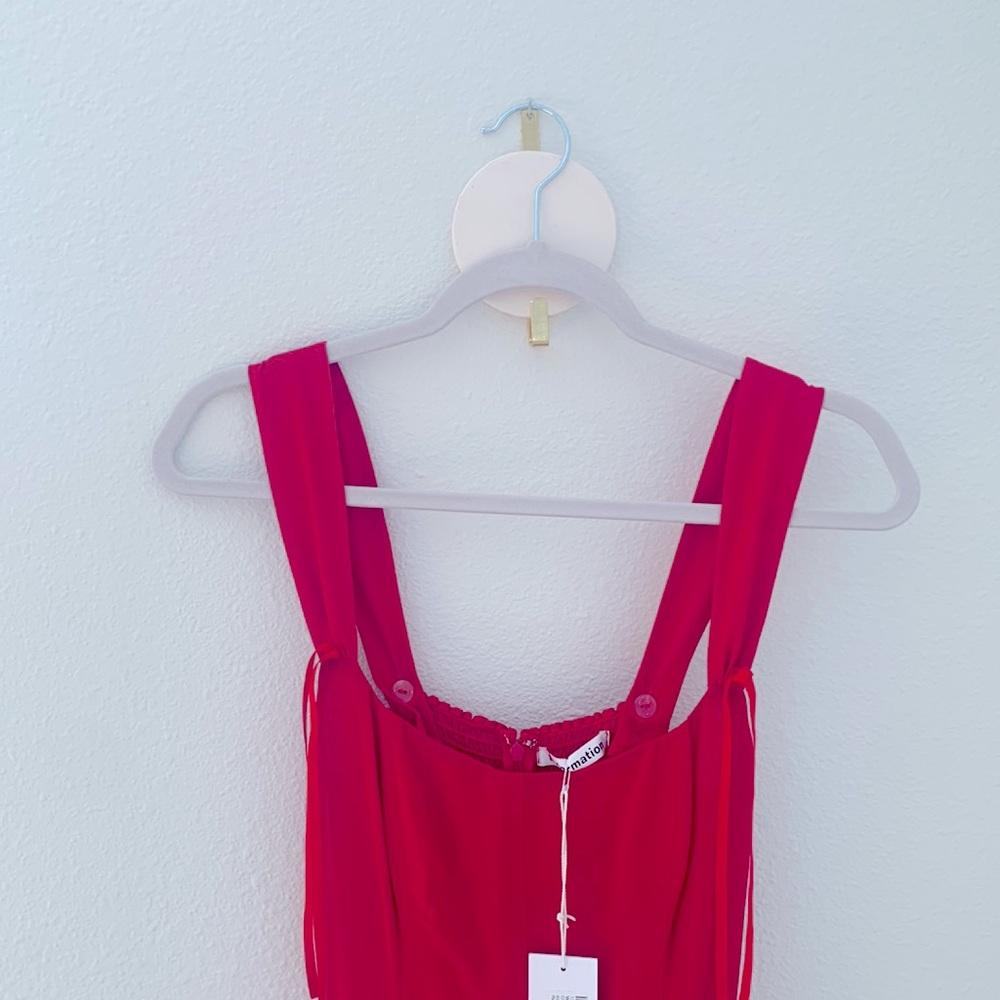 NWT Reformation Verena dress Size 4 in Cherry - Picture 7 of 8